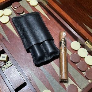 Black Horween Leather Cigar Case